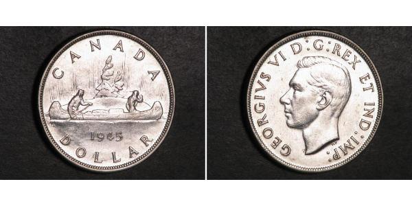 1 Dollar 加拿大 銀 乔治六世 (1895-1952)