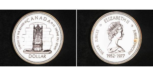 1 Dollar 加拿大 銀 伊丽莎白二世 (1926-2022)