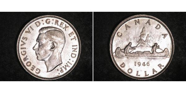 1 Dollar 加拿大 銀 乔治六世 (1895-1952)