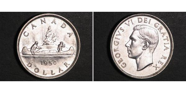 1 Dollar 加拿大 銀 乔治六世 (1895-1952)