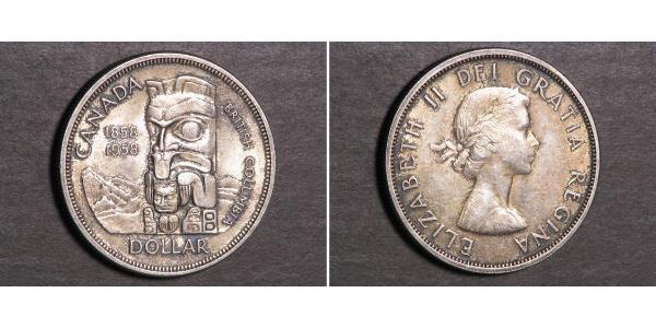 1 Dollar 加拿大 銀 伊丽莎白二世 (1926-2022)