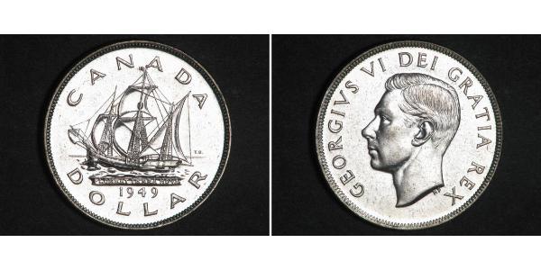 1 Dollar 加拿大 銀 乔治六世 (1895-1952)