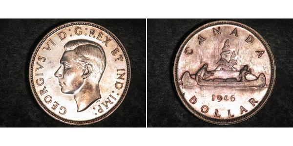 1 Dollar 加拿大 銀 乔治六世 (1895-1952)
