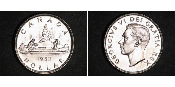 1 Dollar 加拿大 銀 乔治六世 (1895-1952)