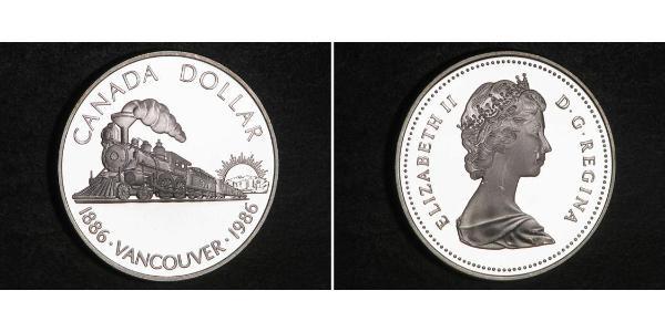 1 Dollar 加拿大 銀 伊丽莎白二世 (1926-2022)