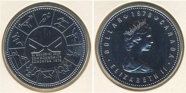 1 Dollar 加拿大 銀 伊丽莎白二世 (1926-2022)