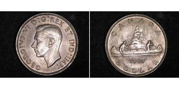 1 Dollar 加拿大 銀 乔治六世 (1895-1952)