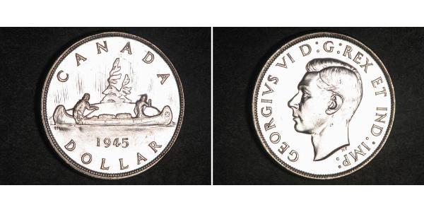 1 Dollar 加拿大 銀 乔治六世 (1895-1952)