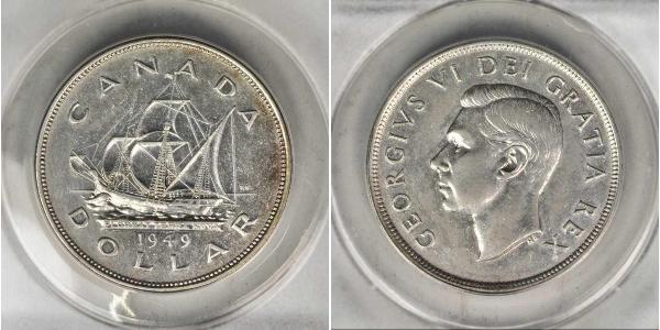 1 Dollar 加拿大 銀 乔治六世 (1895-1952)