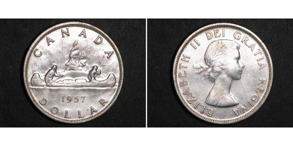1 Dollar 加拿大 銀 伊丽莎白二世 (1926-2022)