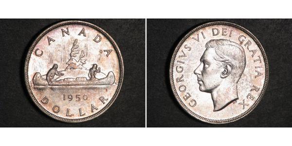 1 Dollar 加拿大 銀 乔治六世 (1895-1952)