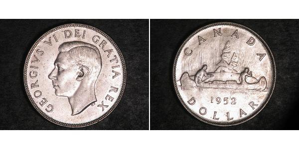 1 Dollar 加拿大 銀 乔治六世 (1895-1952)