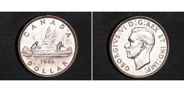 1 Dollar 加拿大 銀 乔治六世 (1895-1952)