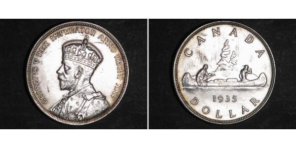 1 Dollar 加拿大 銀 乔治五世  (1865-1936)