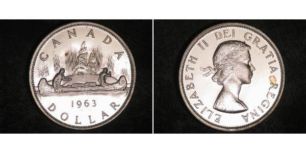 1 Dollar 加拿大 銀 伊丽莎白二世 (1926-2022)