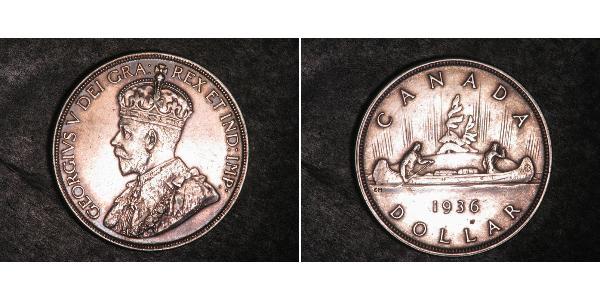 1 Dollar 加拿大 銀 乔治五世  (1865-1936)