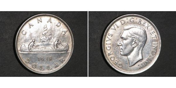 1 Dollar 加拿大 銀 乔治六世 (1895-1952)
