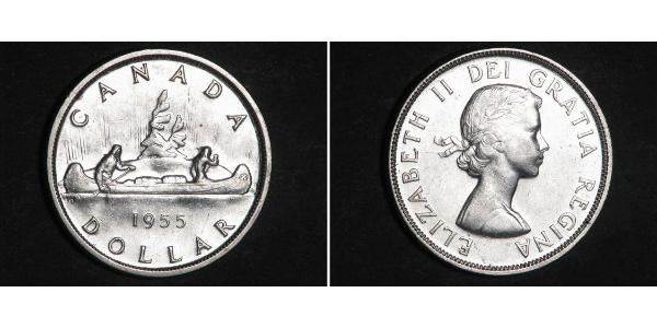 1 Dollar 加拿大 銀 伊丽莎白二世 (1926-2022)