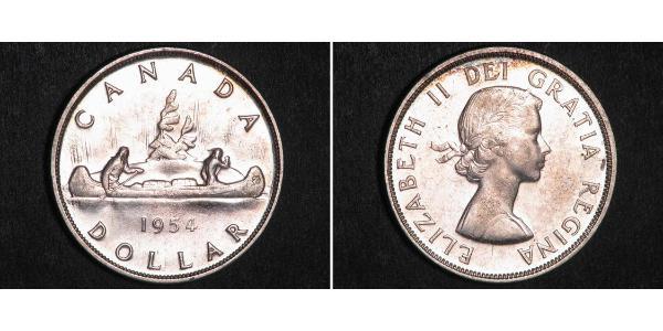 1 Dollar 加拿大 銀 伊丽莎白二世 (1926-2022)