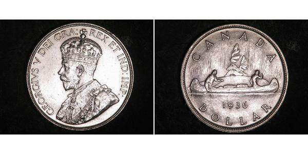 1 Dollar 加拿大 銀 乔治五世  (1865-1936)