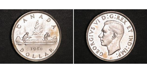 1 Dollar 加拿大 銀 乔治六世 (1895-1952)