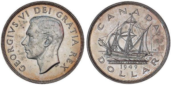 1 Dollar 加拿大 銀 乔治六世 (1895-1952)