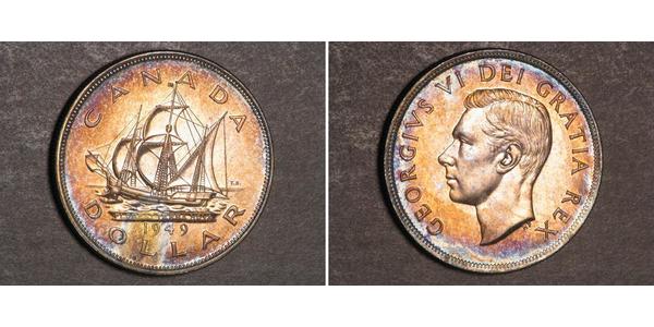 1 Dollar 加拿大 銀 乔治六世 (1895-1952)