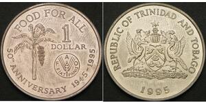 1 Dollar 千里達及托巴哥 銀 