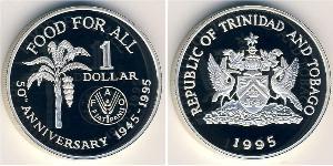 1 Dollar 千里達及托巴哥 銀 