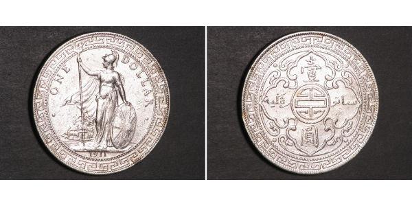 1 Dollar 大英帝国 / 香港 銀 