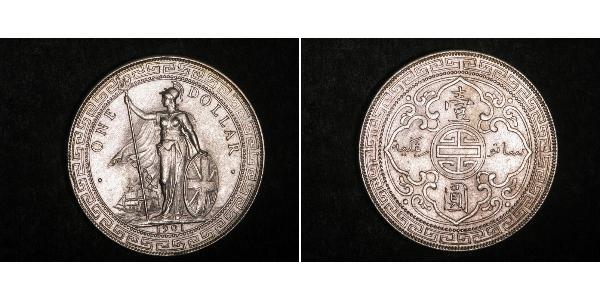 1 Dollar 大英帝国 / 香港 銀 