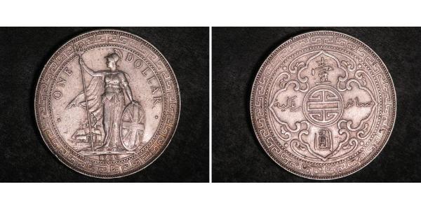 1 Dollar 大英帝国 / 香港 銀 