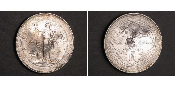 1 Dollar 大英帝国 / 香港 銀 