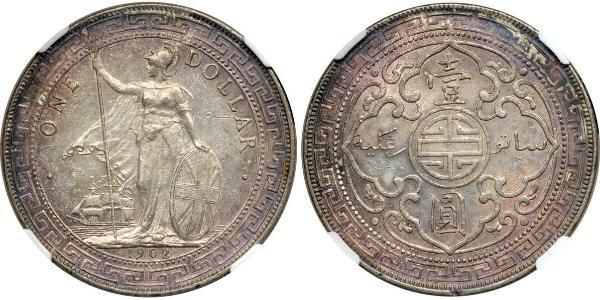 1 Dollar 大英帝国 / 香港 銀 