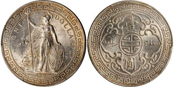 1 Dollar 大英帝国 / 香港 銀 