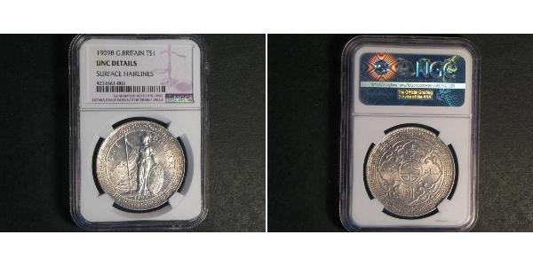1 Dollar 大英帝国 / 香港 銀 