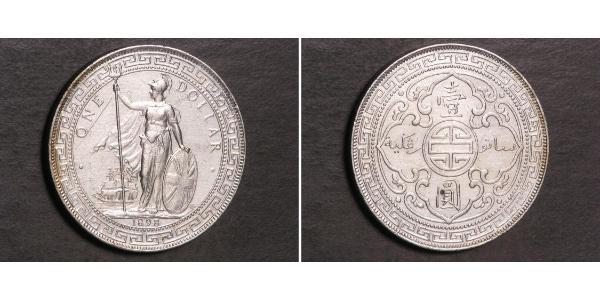 1 Dollar 大英帝国 / 香港 銀 