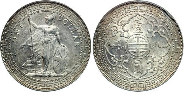 1 Dollar 大英帝国 / 香港 銀 