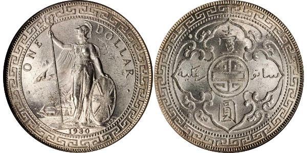 1 Dollar 大英帝国 / 香港 銀 