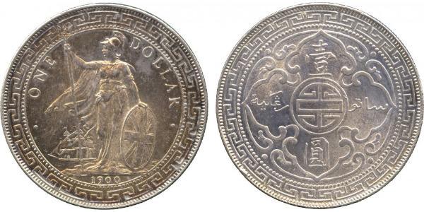 1 Dollar 大英帝国 / 香港 銀 