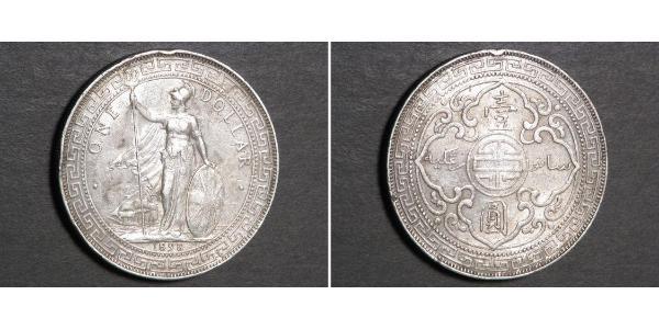1 Dollar 大英帝国 / 香港 銀 