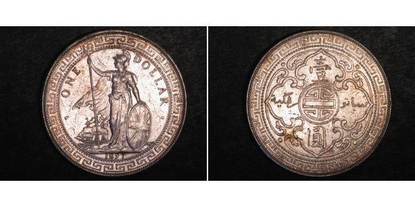 1 Dollar 大英帝国 / 香港 銀 