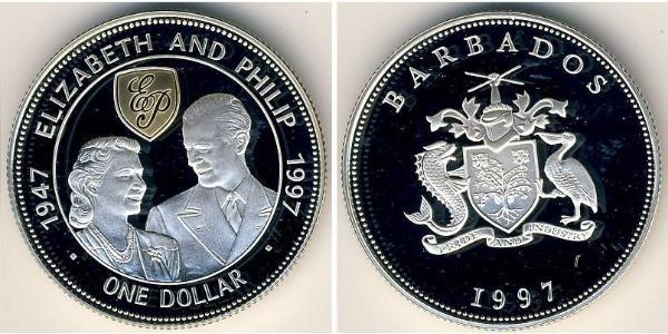 1 Dollar 巴巴多斯 銀 