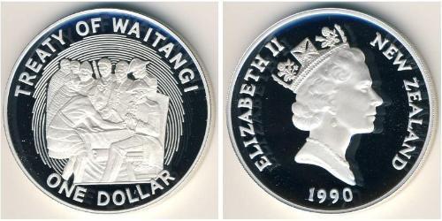 1 Dollar 新西兰 銀 
