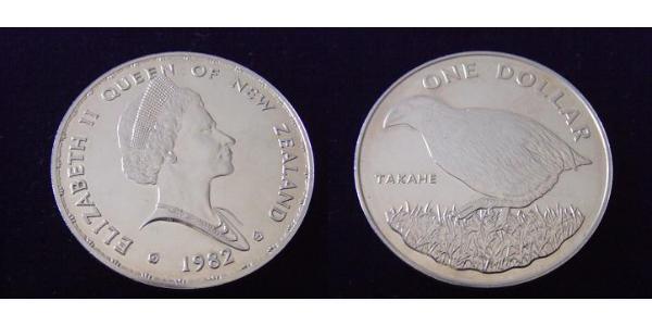 1 Dollar 新西兰 銀 伊丽莎白二世 (1926-2022)