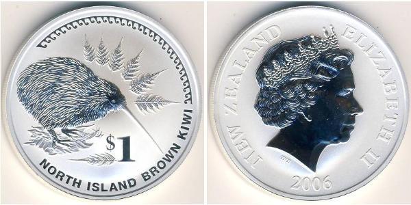 1 Dollar 新西兰 銀 