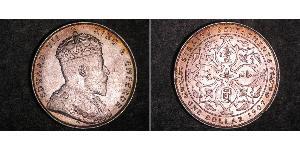 1 Dollar 海峡殖民地 銀 爱德华七世 (1841-1910)