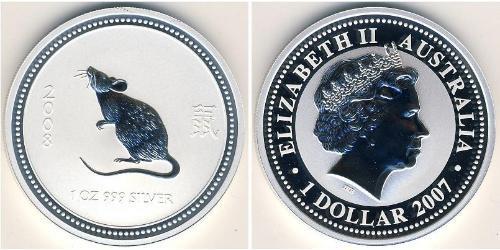 1 Dollar 澳大利亚 銀 