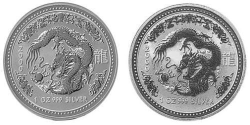 1 Dollar 澳大利亚 銀 伊丽莎白二世 (1926-2022)