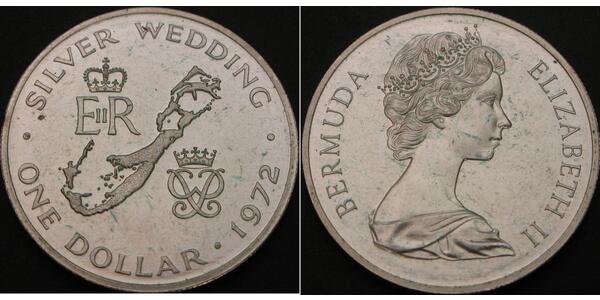 1 Dollar 百慕大 銀 伊丽莎白二世 (1926-2022)